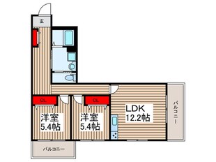 Impleos朝霞根岸台の物件間取画像